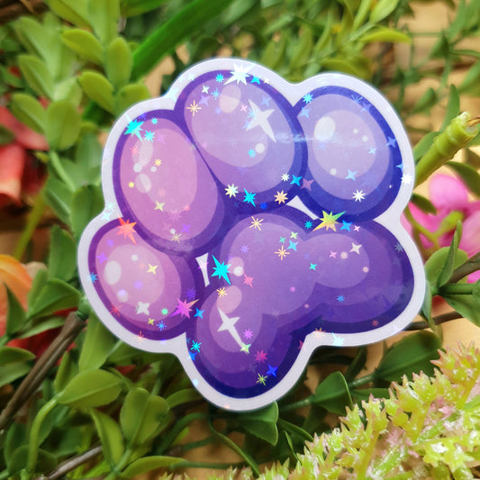 Sticker : Galaxy Paw Purple
