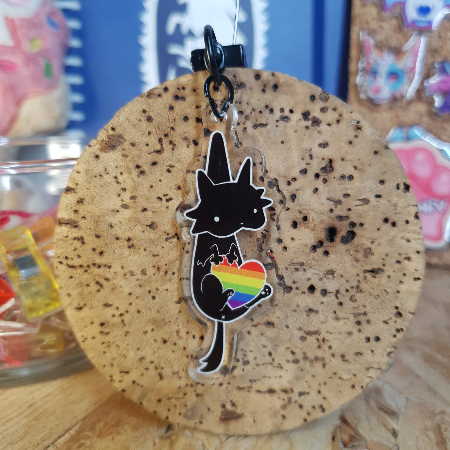 Keychain : Rubymushroom Collab Pride Kitty