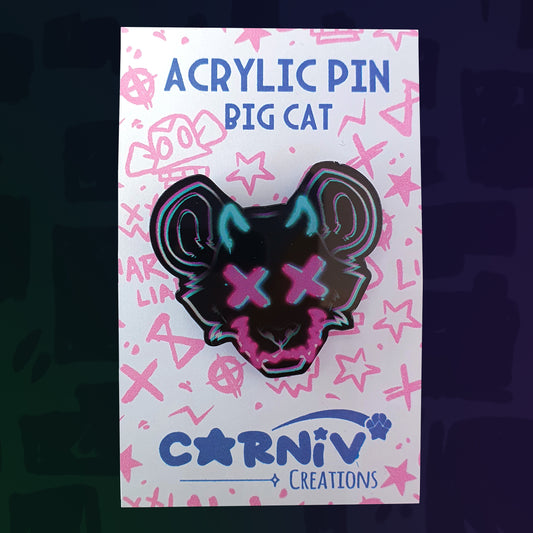 Acrylic Pin : Jinx'ed Big Cat