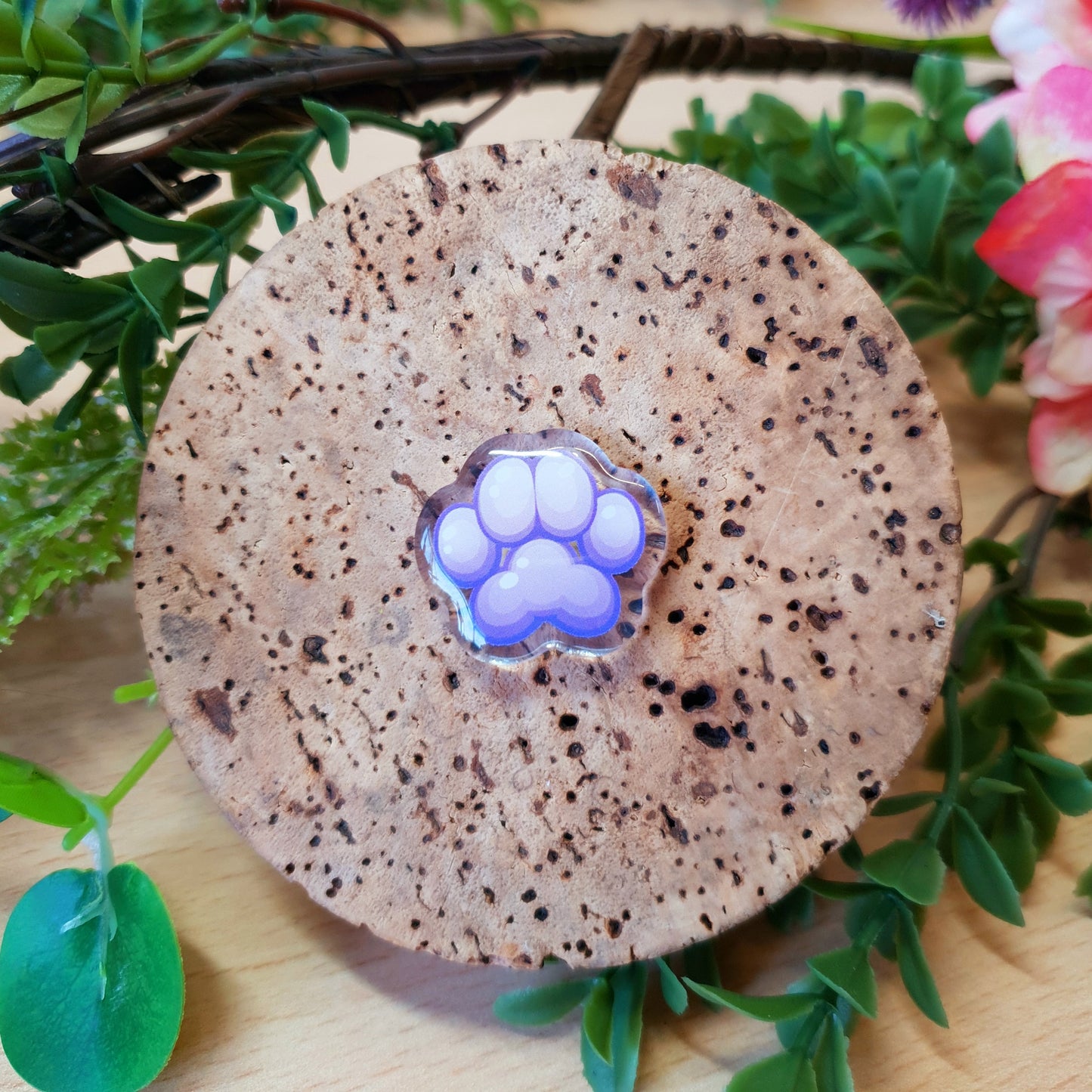 Acrylic Pin : Paws