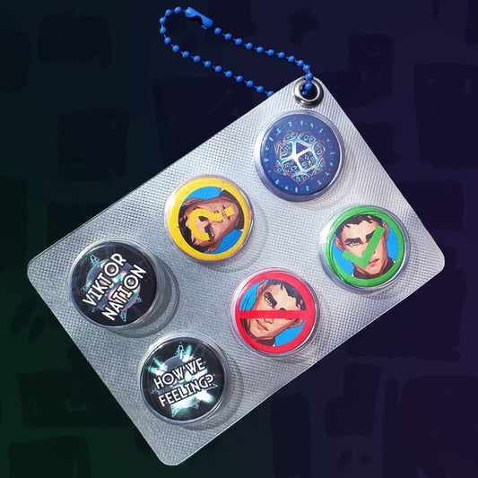 Keychain : Arcane Meme Button Set