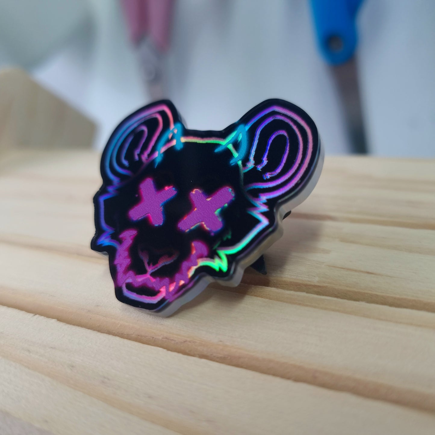 Acrylic Pin Holographic: Jinx'ed Big Cat