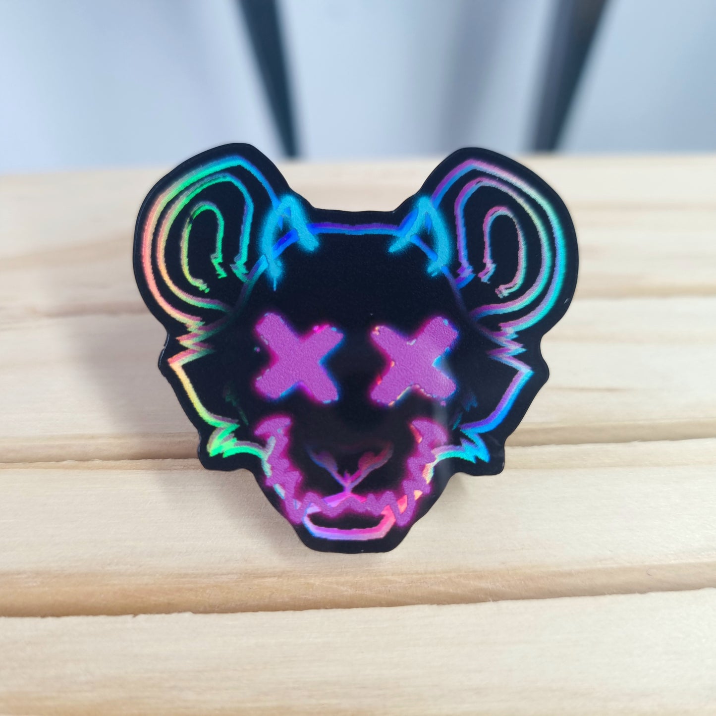Acrylic Pin Holographic: Jinx'ed Big Cat