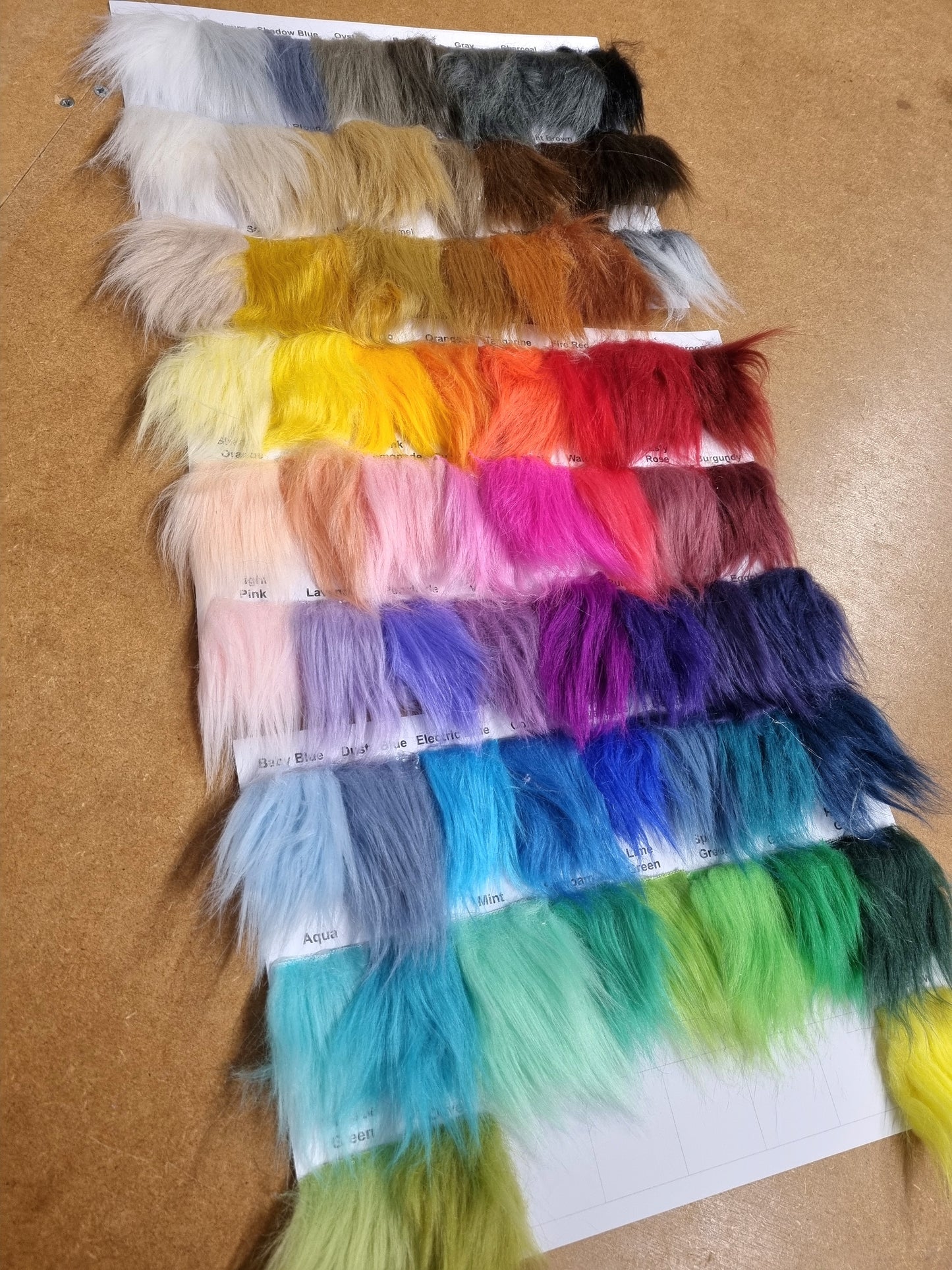 Fabric :  EcoShag™ Fur Sample Sheets