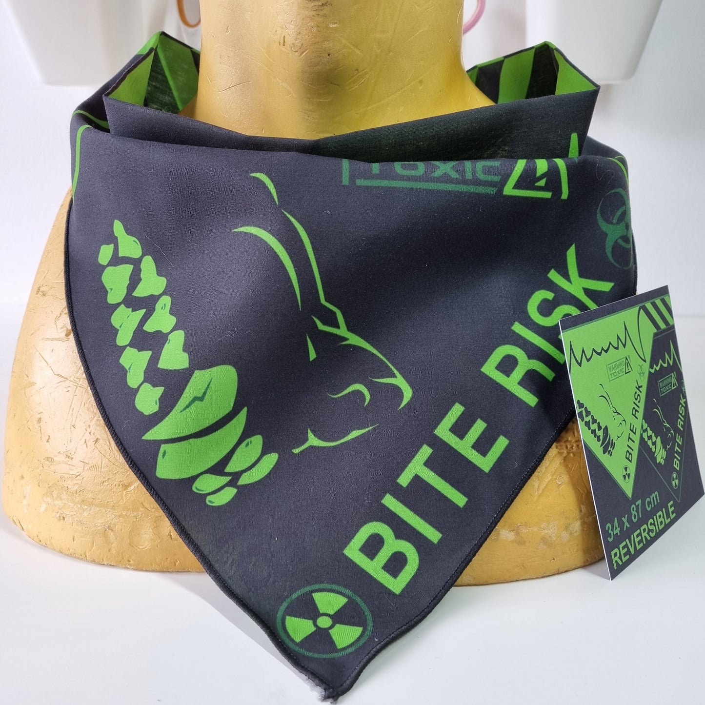 Bandana : Bite Risk Green