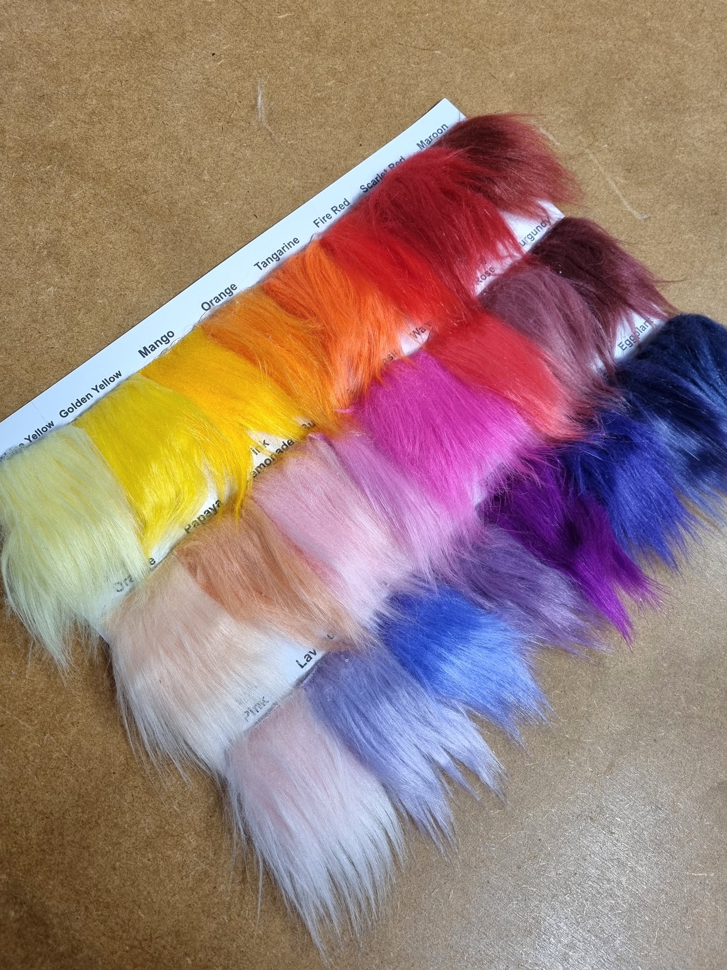 Fabric :  EcoShag™ Fur Sample Sheets
