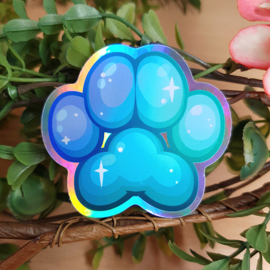 Sticker : Galaxy Paw Blue