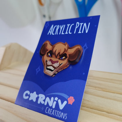 Acrylic Pin : Vitani Lion
