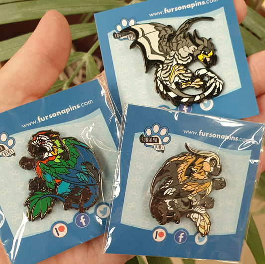 Yard Sale : Dragon & Dinosaur Pins