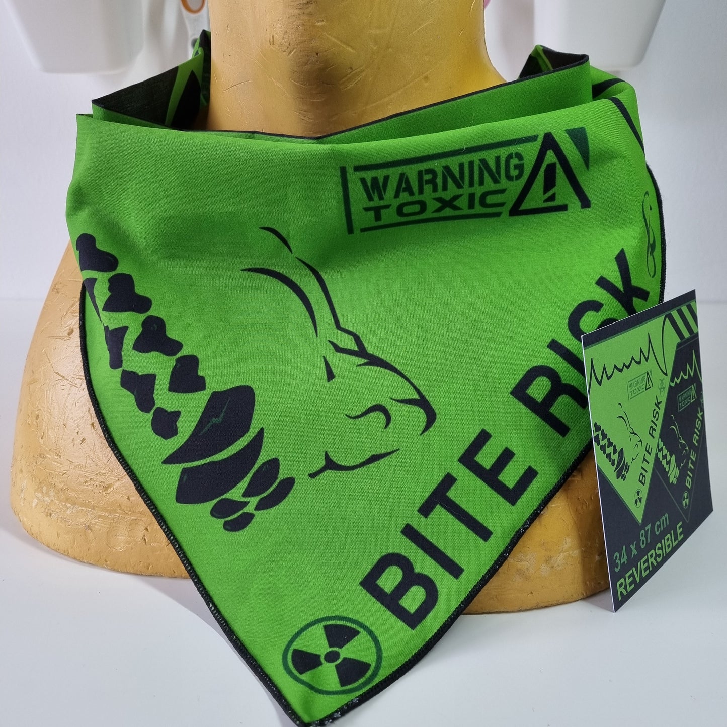 Bandana : Bite Risk Green