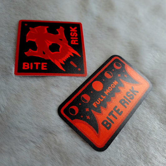 Sticker : Bite Risk Red