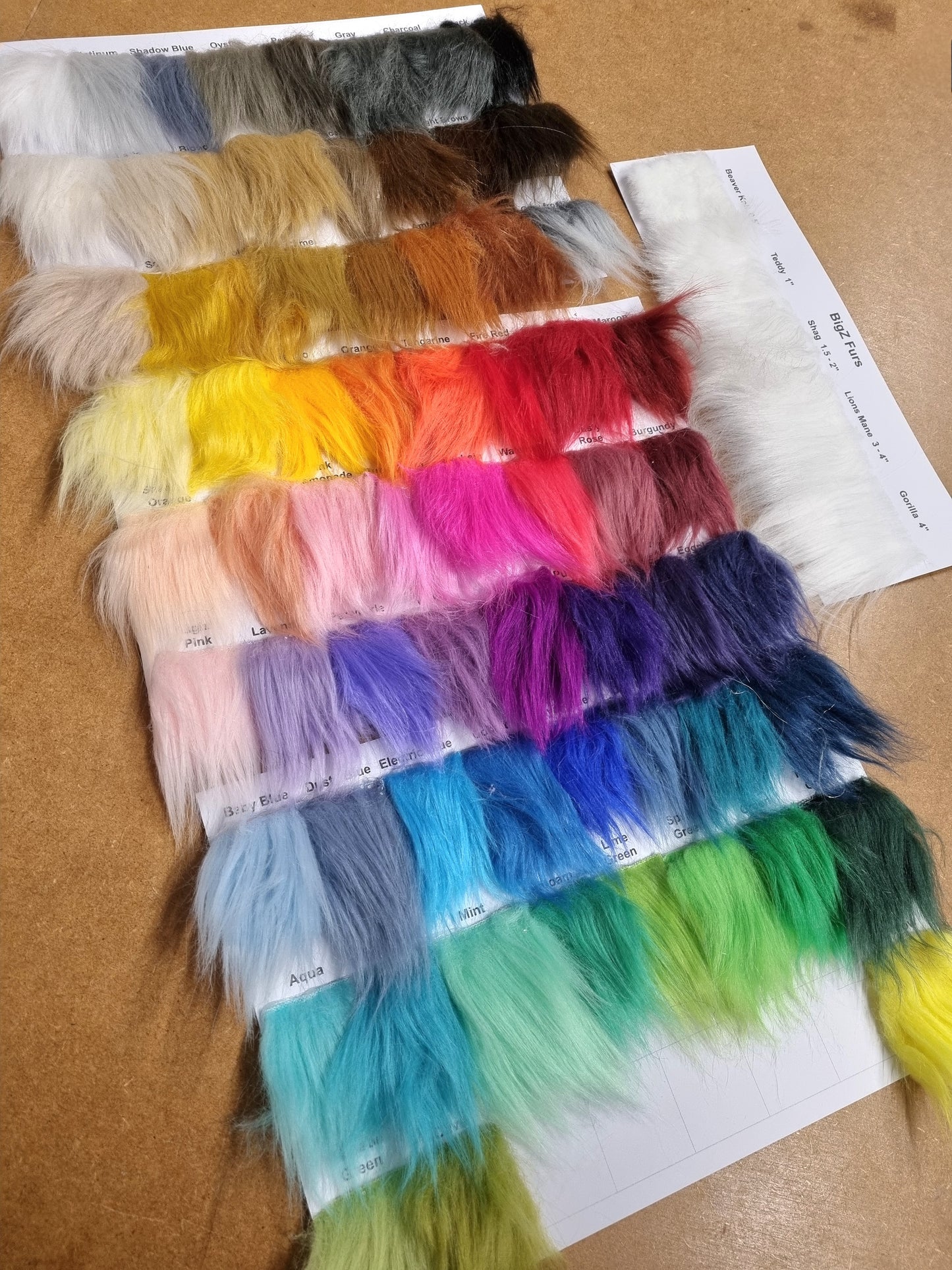 Fabric :  EcoShag™ Fur Sample Sheets