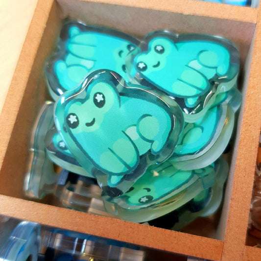 Acrylic Pin : Frog Friend