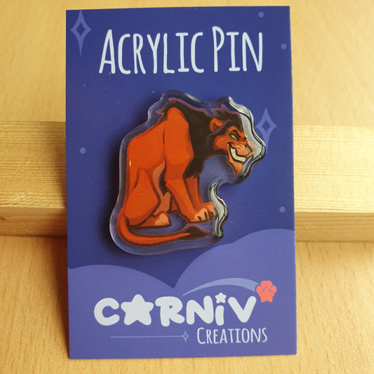 Acrylic Pin : Scar Lion
