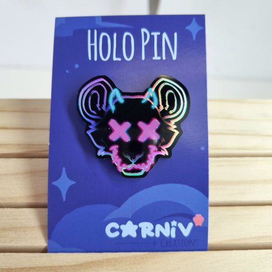Acrylic Pin Holographic: Jinx'ed Big Cat